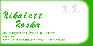 nikolett roska business card